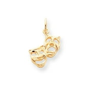 10k Yellow Gold Comedy/Tragedy Charm Pendant