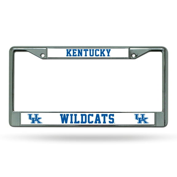 Kentucky 12" x 6" Standard Size - Chrome Metal License Plate Frame