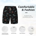 thumbnail image 5 of Balery Hawaiian Style Mens Swim Trunks Swim Shorts for Men Quick Dry Inseam Beach Shorts with Compression Liner Pocket-X-Large, 5 of 9