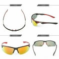 thumbnail image 2 of Polarized Sunglasses for Men & Women, Polarized HD Sport Wrap Men Cycling Golf Ski Sunglasses Fishing Driving Glasses, Block 100% of UVA,UVB and UVC Rays (Red), 2 of 6