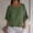 Green, variant on Summer Sales Womens Summer Tops Cute Lightweight Cotton‑Linen 3/4 Sleeve Summer Casual Blouse Oversized Tshirts for Women Under 12$