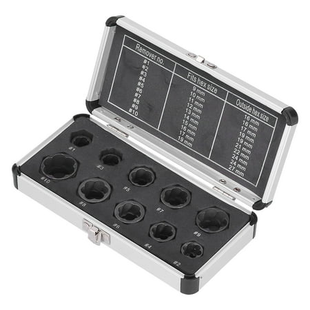 

Extractor Set Portable Storable Anodized Nut Extractors Strong Durable For Removing Rusted Damaged Nuts Low Style