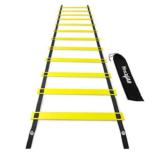 12 rung Agility Ladder Soccer Football Speed w Storage Handle and Bag 20 ft L 