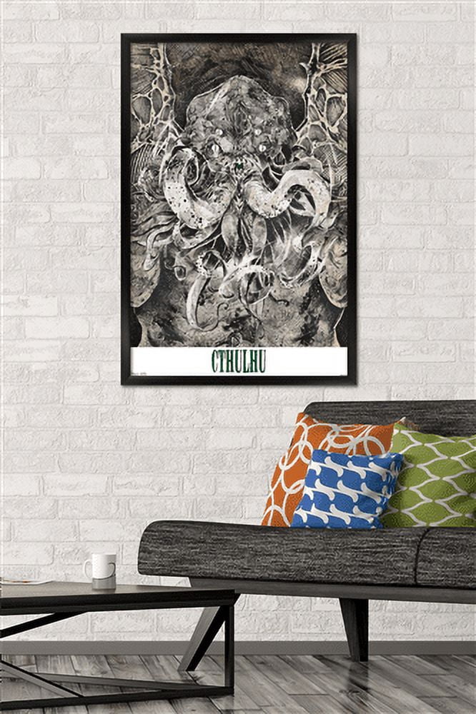 Cthulhu Wall Poster, 22.375" x 34", Framed