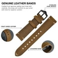 thumbnail image 5 of BISONSTRAP Men's Watch Bands, Hand-Stitched Leather Watch Straps, Quick Release, 18mm, Tan with Black Buckle, 5 of 7