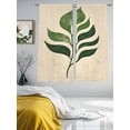 thumbnail image 3 of Vintage Leaves Sheer Curtains for Living Room Bedroom, Light-filtering Sheer Curtain, Green Tropical Plants Palm Leaf Rod Pocket Voile Window Treatment Drapes, 52’’Wx72’’L, 2 Panels Set, 3 of 7