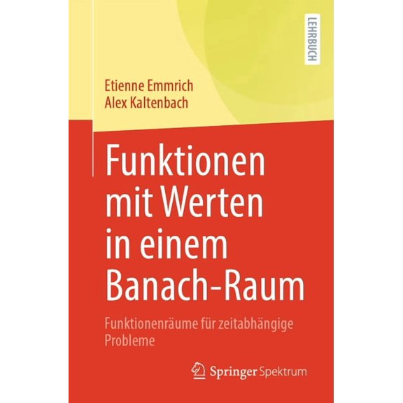 Funktionen Mit Werten in Einem Banach-Raum: FunktionenrÃ¤ume FÃ¼r ZeitabhÃ¤ngige Probleme, (Paperback)