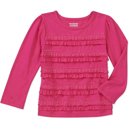 Garanimals Baby Girls' Long Sleeve Ruffle Tee