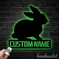 thumbnail image 2 of Handmadetneonsign Personalized Rabbit Metal Wall Art LED Light, Custom Bunny Metal Sign Room Decor, 2 of 5