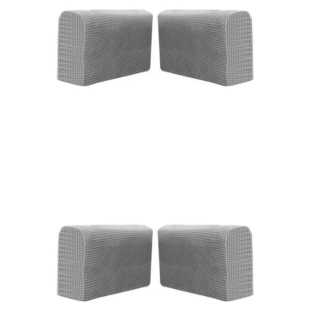 Bearachild Funda elástica para brazos, protector elástico antideslizante para sofá, sillón, Protector de poliéster, brazo elástico, color gris claro 2Conjunto