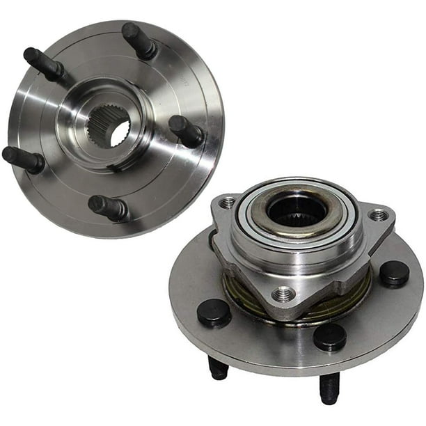 5 Lug Pair (2) Front Wheel Hub & Bearing Assembly without ABS for 2002