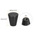 thumbnail image 2 of 20x23mm Drawer Knobs Aluminum Alloy Wardrobe Door Pull Handles Black 12 Pack, 2 of 6