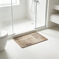 thumbnail image 1 of Alfombra de baño antideslizante absorbente de lino para baño, dormitorio, entrada, gris o caqui, 60x40 cm, 1 of 6