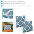 thumbnail image 2 of Sunnydaze 16" x 16" Blue and White Quatrefoil Polyester Square Outdoor Throw Pillows, 2 Count, 2 of 6