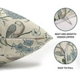 thumbnail image 5 of Vintage Floral Bird Lumbar Pillow Covers 12x20 Inch Set of 2 Gray Blue Green Flowers Leaves Decorative Throw Pillows For Couch Chinoiserie Pillow Cases Home Decor For Sofa Bed Porch Room Outdoor, 5 of 6