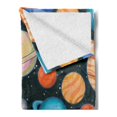 thumbnail image 2 of Galaxy Soft Flannel Fleece Blanket, Galaxy Space Art Solar System Planets Mars Mercury Uranus Jupiter Venus Kids Print, Cozy Plush for Indoor and Outdoor Use, 60" x 80", Multicolor, by Ambesonne, 2 of 5