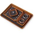 thumbnail image 2 of Oirlv Solid Wood Jewelry Display Tray Small Jewelry Tray Rings Earrings Bracelets Necklace Holder Organizer(Rectangle, Grey), 2 of 8