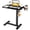 Black, variant on BarefHaven Mobile Standing Desk, Pneumatic Height Adjustable Rolling Desk with Cup Holder & Headphone Hook, Overbed Table with Hidden Wheels, Laptop Computer Cart for Couch, Home, Office (White)