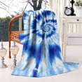 thumbnail image 2 of Blue Tie Dye Mandala Pattern Blanket,Comfortable Soft Flannel Throw Blanket,All Season,Warm Lightweight Blankets for Sofa Bed Couch Living Room Chair,40"x50", 2 of 4