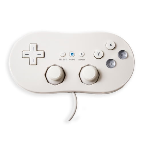 Mantel Kwadrant wazig Old Skool Classic controller for Wii and WiiU - White - Walmart.com