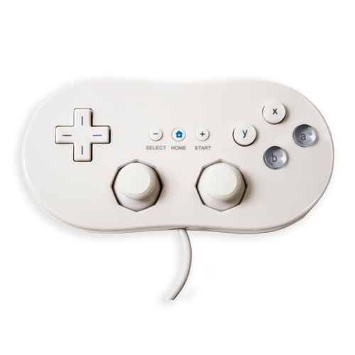 Old Skool controller for Wii and WiiU - White - Walmart.com