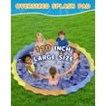thumbnail image 3 of Splash Pad for Kids and Dogs, 110'' Non-Slip Sprinkler Mat 0.5mm Thickened Durable and Foldable Large Pool Summer Fun Outdoor Toys for Dogs and Toddlers Age, 3 of 8