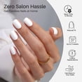 thumbnail image 3 of SHANGMENG Soft Gel Press on Nails Short Square Pure White, Naturally Stick on Nails in 32PCS Reusable Fake Nails Kit with Glue, Classic White, 3 of 9
