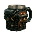 thumbnail image 2 of Taza térmica de acero inoxidable para amantes de los coches | Aislamiento al vacío de doble pared | Diseño con motor V12 y V6 | Vaso de viaje reutilizable para bebidas frías y calientes, 2 of 8