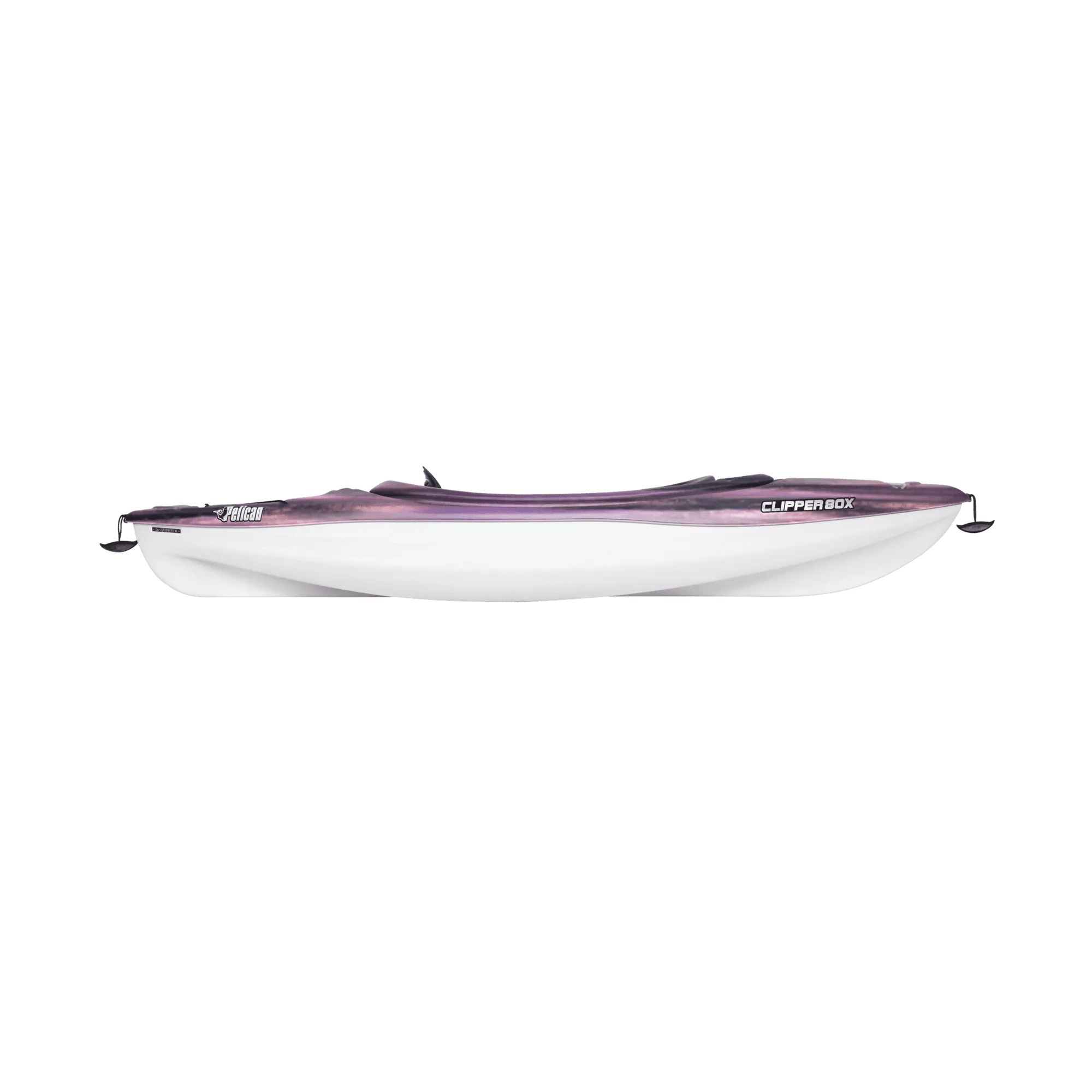 Pelican - Clipper 80X - Sit-In Recreational & one person Kayak - 8 ft - Amethyst/White