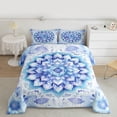 thumbnail image 2 of jejeloiu Ancient Floral Blossom Twin Comforter Sets,Boho Bohemian Flower Bedding Set For Kids Reversible 2-Piece, 2 of 8
