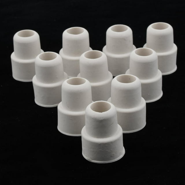 Tapones de goma blanca Tapones para botellas Suministros de laboratorio, 14/19/24 mm 10 piezas 19mm Cola Tapón de tapón de caucho