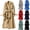 Red, variant on Women's Long sleeved Double Breasted Long Trench Coat Windproof Classic Lapel Slim Overcoat with Belt Red