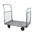 thumbnail image 6 of Platform Truck with Cage, 6-in-1 Platform Hand Truck with 6" casters, Rmovable Side, Foldable Heavy Duty Push Cart Dolly W/Swivel Wheel,1800lbs Capacity, Large Flatbed Utility Carts, 6 of 13