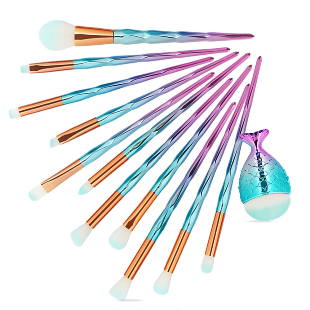 12Pc Makeup Brushes Set Powder Foundation Eyeshadow Eyeliner Lip