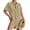Khaki, variant on Women Swimsuit Cover-ups Button Down Shirt Dress Summer Tops Bathing Suit Coverup