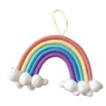thumbnail image 1 of Colgante de decoración de habitación para niños, colgante de decoración de pared de arco iris de nubes tejidas Wmkox8yii  fhajkh1024, 1 of 1