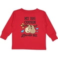 thumbnail image 3 of Inktastic My Big Cousin Loves Me with Sloth and Hearts Boys or Girls Long Sleeve Toddler T-Shirt, 3 of 5