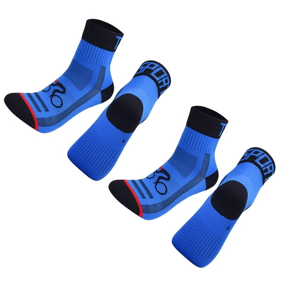 OFFIGAM 2 Pairs Men's Nylon Gripper Socks, Athletic Anti-Slip Socks for Basketball, Simple Style Comfort