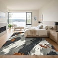 thumbnail image 3 of ODIKA 5'x7' Machine Washable Non-Slip Area Rug, Abstract Charcoal Gray High Traffic Rug, Gray, 935966, 3 of 7