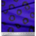 thumbnail image 2 of Soimoi Blue Heavy Canvas Fabric Line & Circle Geometric Fabric Prints By Yard 58 Inch Wide, 2 of 3