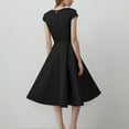 thumbnail image 4 of MGCWSH Women Short 1950s Retro Vintage Cocktail Party Swing Dresses Black 3XL, 4 of 4