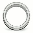 thumbnail image 2 of Edward Mirell Stainless Steel & Black Ti Cable Polished Concave 10mm Ring, 2 of 7