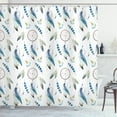 thumbnail image 1 of Ambesonne Tribal Shower Curtain, Aztec Tribal Feahers, 69"Wx84"L, Violet Blue Pale Green, 1 of 3