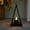Black, variant on Tea Light Holders, Decorative Candlestick, Hang LED Pyramids Lamp, Camping Tent Shape Candle Holders, Triangular Bonfire-Shaped Hanging Night Light