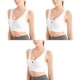thumbnail image 1 of Jumpingount Sujetador de soporte definitivo de 3 piezas, transpirable para máxima comodidad, sujetadores sin costuras, sujetador deportivo Ropa interior blanco L, 1 of 6