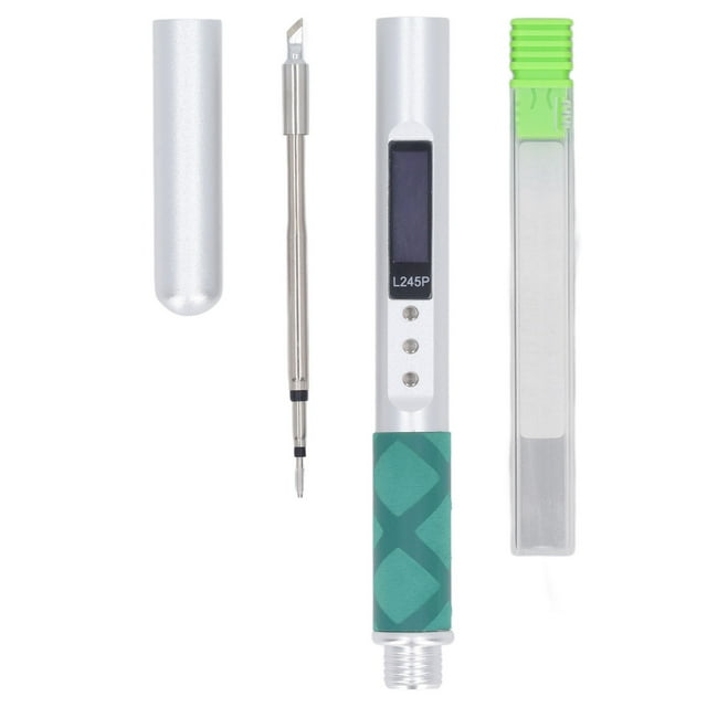 Kit de soldador eléctrico portátil con carcasa de aleación de aluminio CNC L245P PD65W DC90-150W, color plateado