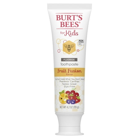 Burt's Bees Kids Toothpaste with Fluoride, Fruit Fusion, 4.2