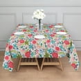 thumbnail image 3 of Pioneer Flower Floral Print Pattern Square Tablecloth,Waterproof Square Table Cover,Wipeable Spillproof Washable Table Cover for Home Kitchen Party Decor 42"X42"(107x107cm), 3 of 6
