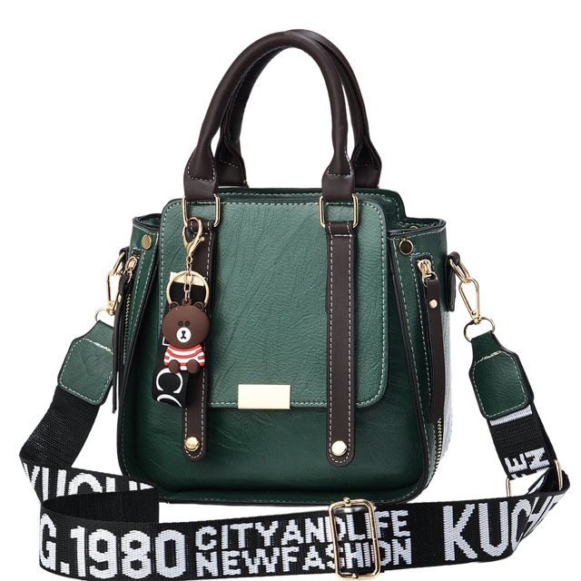 Bolso Mano Gran Capacidad para Mujer Piel Sintética Con Trabajar Y Salir () Verde