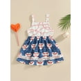 thumbnail image 2 of Wassery Toddler Girls Dress 3M 6M 9M 12M 24M 3T Infant Baby Summer Casual Sling Dress Baseball Print Sleeveless Dress Fashion Frills Princess A-line Dress, 2 of 8